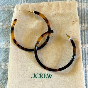 J. Crew Tortoise Hoop Earrings